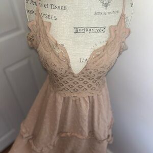 Rue 21 Medium brown sweetheart lace dress